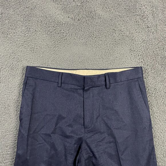Banana Republic Pants Mens 34x32 (Fits 36x30) Blue Tapered Fit VBC Wool Flannel - Picture 2 of 13